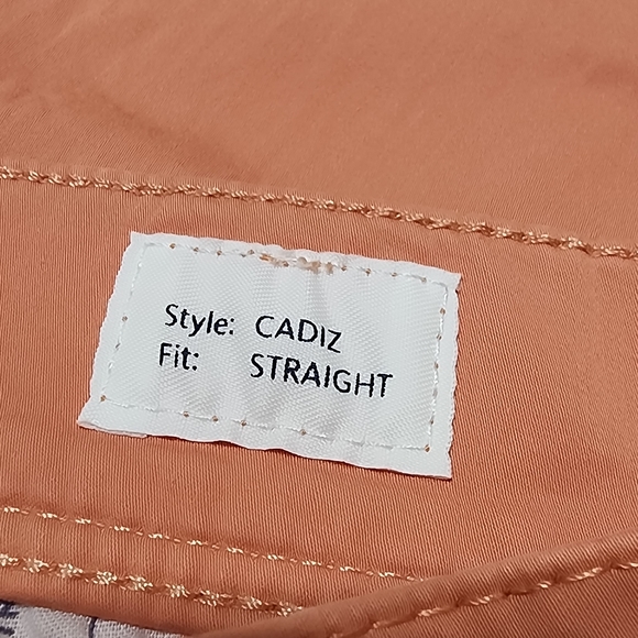 Brax Ultralight Mens Pants Cadiz Straight Size 32/34 Peach 26" Inseam - Picture 12 of 13